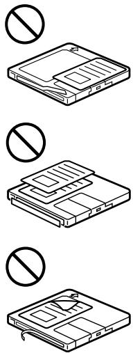 SONY MDX-C8500R - Notas sobre a colagem das etiquetas - 1