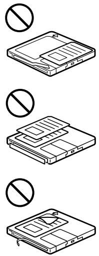 SONY MDX-C8500R - Notas sobre la adhesión de etiquetas - 1