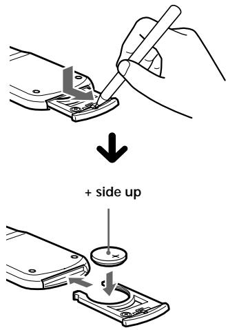 SONY MDX-C8500R - Replacing the lithium battery - 1