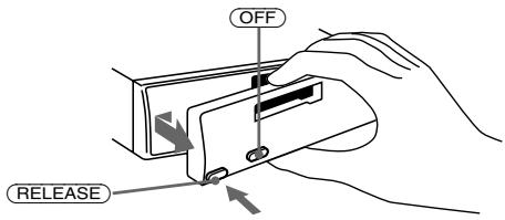SONY XR-3100R - Detaching the front panel - 1
