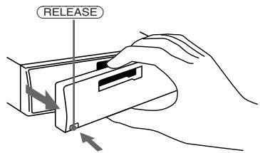 SONY XR-C353 - Detaching the front panel - 1