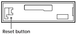 SONY XR-C353 - Resetting the unit - 1
