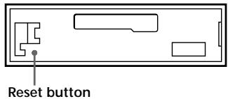 SONY XR-C5109R - Resetting the unit - 1