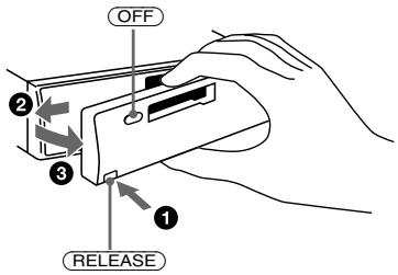 SONY XR-C5109R - Detaching the front panel - 1