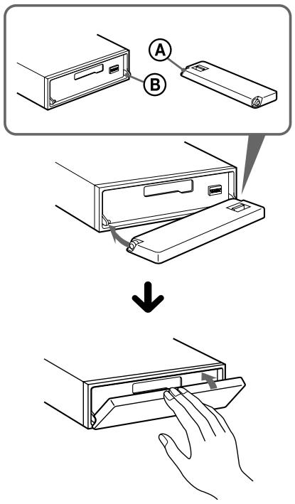 SONY XR-L500 - Anbringen der Frontplatte - 1
