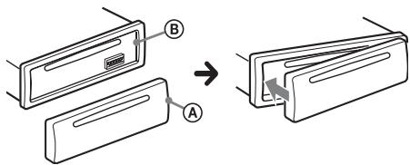 SONY CDX-GT44U - Attaching the front panel - 1