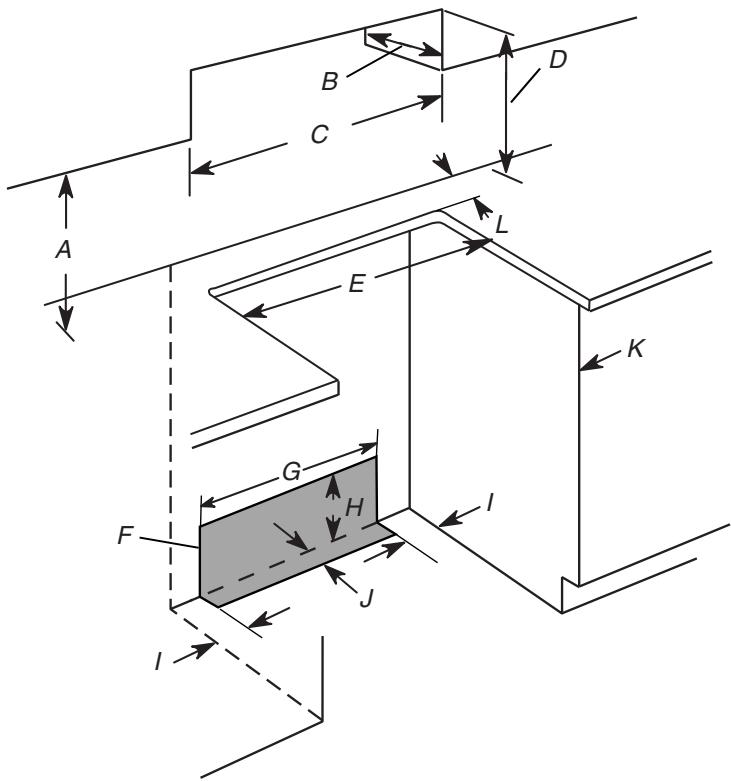 WHIRLPOOL WEE745H0FH - Découpe pour cusinière encastrée - 1
