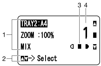 EPSON ACULASER CX37DTN - Ecran principal (Mode Copie) - 1