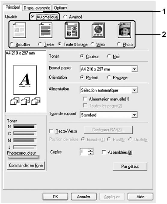 EPSON ACULASER C4200 - Remarque : - 1