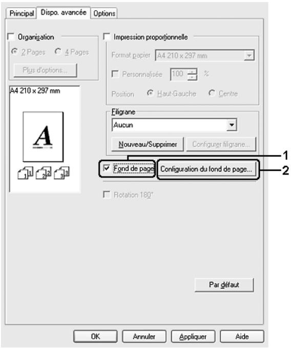 EPSON ACULASER C4200 - Création d'un fond de page - 1