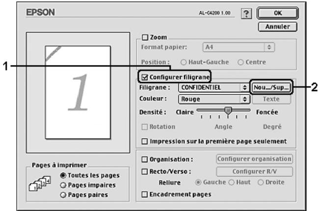 EPSON ACULASER C4200 - Création d'un filigrane - 1