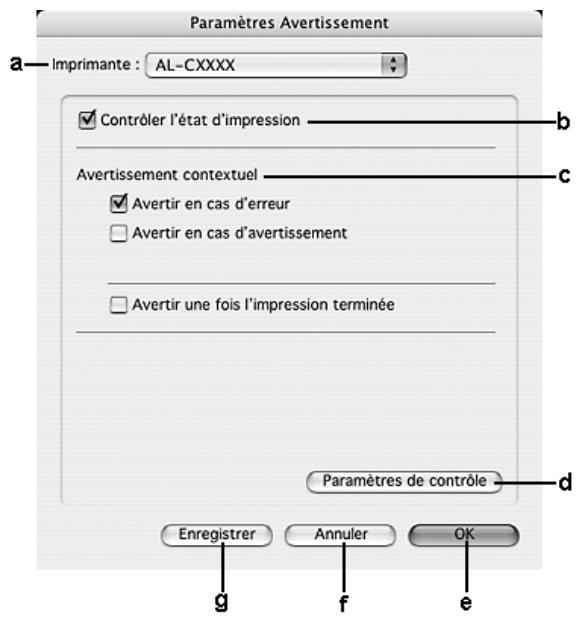 EPSON ACULASER C4200 - Paramètres de notification - 1