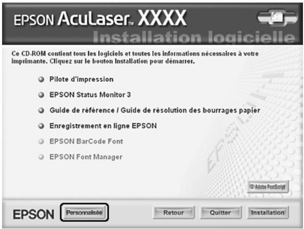 EPSON ACULASER C4200 - Cliquez sur personnalis. - 1