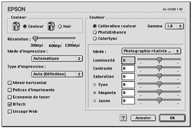 EPSON ACULASER C4200 - Pour les utilisateurs de mac OS 9 - 1