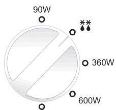 PANASONIC NN-E245WBEPG - A potência de descongelamento é de 270 Watts. - 1