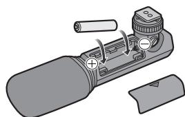 PANASONIC LUMIX DMW-MS1PP - Al insertar la bateria, asegürese de que los polos y de la misma estácorrectamente alineados. - 1