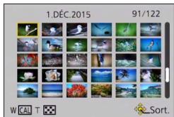 PANASONIC TZ70 - Rechercher par la date d'enregistrement [Calendrier] - 2