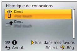PANASONIC TZ70 - Sélectionnez le réglage de connexion souhaité - 1