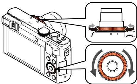PANASONIC TZ70 - Tournez la bague de commande ou la molette de contrôle pour sélectionner la valeur d'ouverture - 1