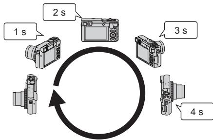 PANASONIC TZ70 - Appuyez à fond sur la touche d'obturateur pour lancer l'enregistrement et balayez la scène avec l'appareil photo en un petit mouvement circulaire dans le sens d'enregistrement - 2