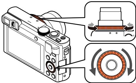 PANASONIC TZ70 - Tournez la bague de commande ou la molette de contrôle pour sélectionner la vitesse d'obturation - 1