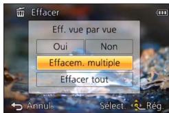 PANASONIC TZ70 - Utilisez ▲▼ pour sélectionner [Effacem. multiple]/[Effacer tout], puis appuyez sur [MENU/SET] - 1