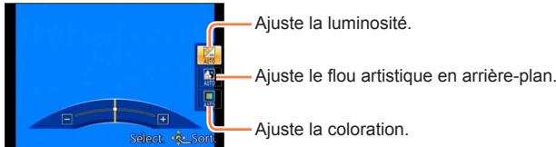 PANASONIC TZ70 - Appuyez sur ▲▼ pour sélectionner l’option à ajuster - 1