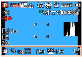 PANASONIC TZ70 - Liste des affichages de l'écran LCD/Viseur - 1