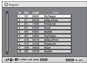 PANASONIC DVD-S47EG - Avspelning av en spellista RAM - 1