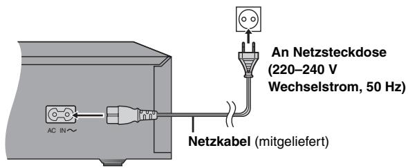 PANASONIC DVD-S47EG - Schlieben Sie das Netzkabel zuletzt an - 1