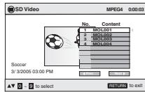 PANASONIC DVD-LX95 - Playing from the selected item (Navigation menu) - 3