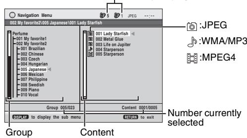 PANASONIC DVD-LX95 - Playing from the selected item (Navigation menu) - 3
