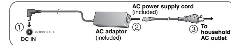 PANASONIC DVD-LX95 - Recharging the battery (When the unit is off) - 1