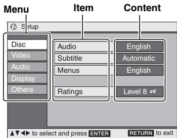 PANASONIC DVD-LX95 - Changing the player settings - 4