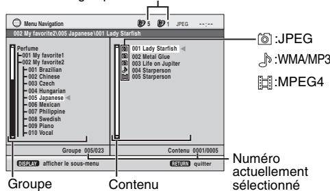 PANASONIC DVD-LX95 - Lecture à partir d'une rubrique sélectionnée (Menu navigation) - 3