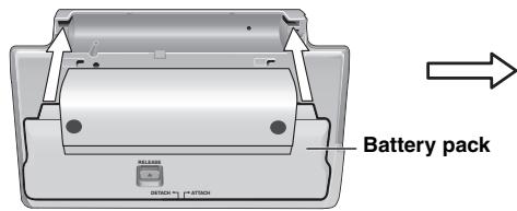 PANASONIC DVD-LX95 - Attaching the battery (When the unit is off) - 1