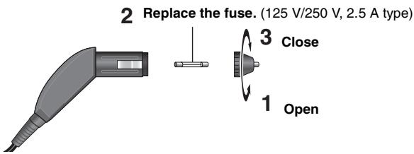 PANASONIC DVD-LX95 - Replacing the fuse - 1