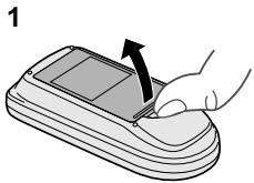SHARP VIEWCAM Z - Installing the Batteries in the Remote Control - 1