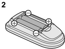 SHARP VIEWCAM Z - Installing the Batteries in the Remote Control - 2