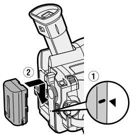SHARP VIEWCAM Z - Attaching the Battery Pack - 1