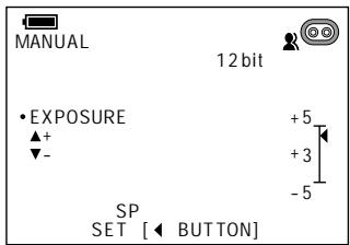 SHARP VIEWCAM Z - Press or to select the desired exposure level. - 2