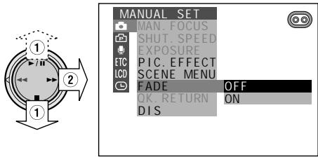 SHARP VIEWCAM Z - Setting Fade Mode - 1