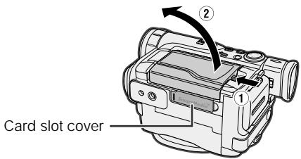 SHARP VIEWCAM Z - Inserting a SmartMedia Card - 1
