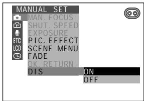 SHARP VIEWCAM Z - Turning Off the DIS Function - 2
