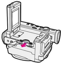 SHARP VIEWCAM Z - Removing a SmartMedia Card - 1