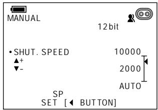 SHARP VIEWCAM Z - Setting the Shutter Speed - 6