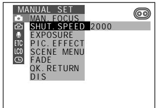 SHARP VIEWCAM Z - Setting the Shutter Speed - 8