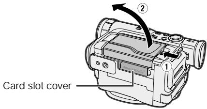 SHARP VIEWCAM Z - Inserting a SmartMedia Card - 1