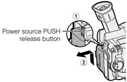 SHARP VIEWCAM Z - Removing the Battery Pack - 1