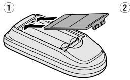 SHARP VIEWCAM Z - Installing the Batteries in the Remote Control - 3